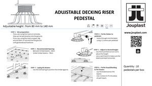Decking Riser - 80/140mm (Pack of 10) - Jouplast UK