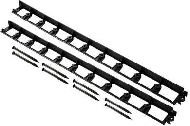 Jouplast Heavy Duty, Flexible Lawn Edging Strip - 8 Plastic Anchor Stakes - 2.4m
